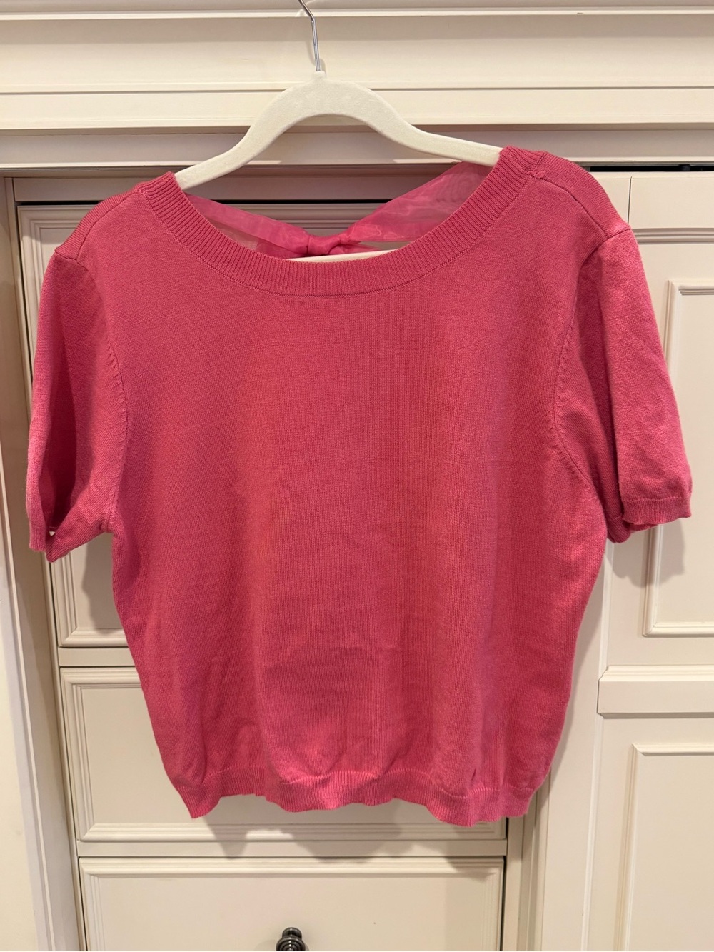 Boutique Short Sleeve Knit Top - Pink